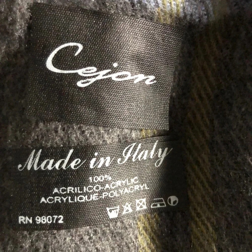 Cejon Super Soft Italian Scarf Plaid Made in Italy 100% acrylic